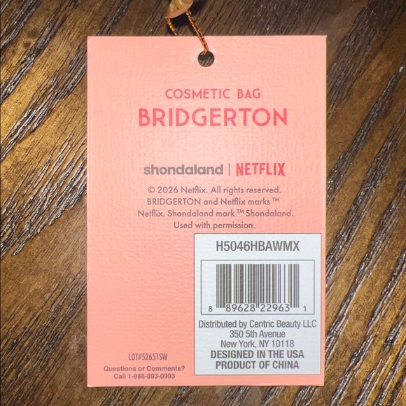 Bridgerton Floral Cosmetic Bag NWT - Picture 4 of 5